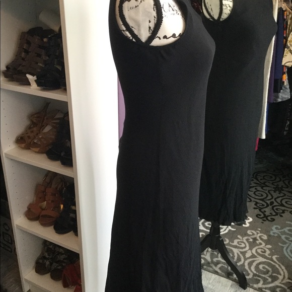 Armani Silk Black Sleeveless Dress 4 - Picture 3 of 6